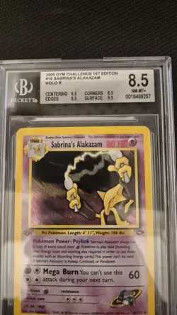 Pokemon SABRINA’S ALAKAZAM BGS 8.5 * 1ST EDITION * Gym Challenge 16/132 *ENG - Image 5