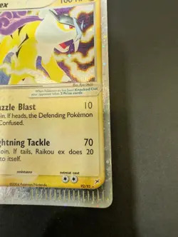 Pokemon Card Raikou Ex 92/95 EX Magma vs Team Aqua ENG Rare Holo Good - Image 3