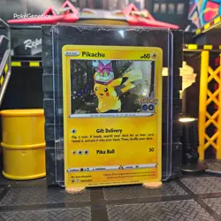 Pikachu Promo Pokemon Go Cosmos Holo Pokemon TCG SWSH234 Black Star - Image 3