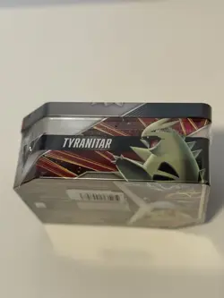 Pokemon TCG V Strikers Tin SEALED Tyranitar 820650809552 - Image 3