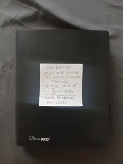 Yugioh 1st Edition Invasion Of Chaos Almost Complete Set Commons Rares Holos - Image 1