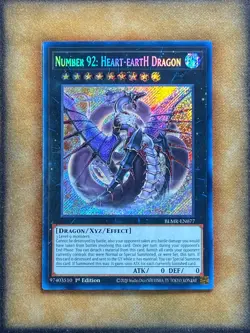 Yugioh Number 92: Heart-eartH Dragon BLMR-EN077 Secret Rare 1st Ed NM - Image 1