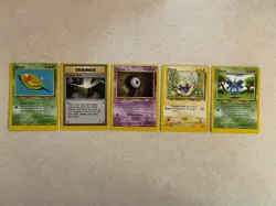👀MISCUT👀 5 Pokemon Card Lot Neo Discovery miscut error NM/LP Unown!Black Dot👀 - Image 1