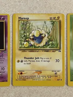 👀MISCUT👀 5 Pokemon Card Lot Neo Discovery miscut error NM/LP Unown!Black Dot👀 - Image 5