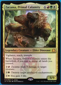 Zacama, Primal Calamity (Judge Promo) FOIL NM MTG MAGIC CARD (489727) ABUGames - Image 1