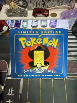 1999 Pokemon CHARIZARD 23k Gold Plated Trading Card Burger King Red Box - Image 1