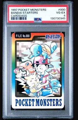Pokemon card PSA 4 1997 Starters carddass check list 000 pikachu FILE NO 000 - Image 3