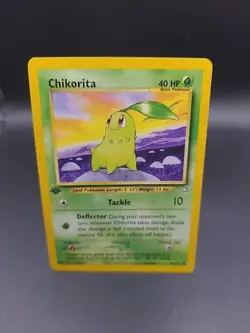 POKEMON NEO GENESIS 1ST EDITION CHIKORITA COMMON CARD 53/111 - Image 1