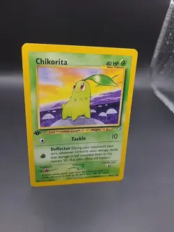 POKEMON NEO GENESIS 1ST EDITION CHIKORITA COMMON CARD 53/111 - Image 2
