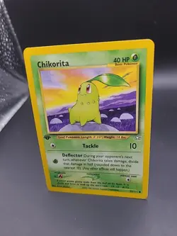 POKEMON NEO GENESIS 1ST EDITION CHIKORITA COMMON CARD 53/111 - Image 3