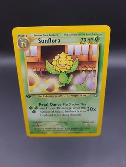 Sunflora 1st Edition - 50/111 - Uncommon Pokemon Card - Neo Genesis 2000 WOTC LP - Image 1