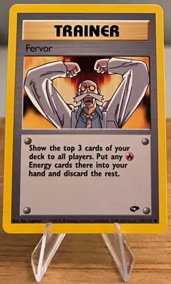 Fervor Trainer Card Pokemon Non-Holo Near Mint 124/132 Common Gym Challenge Set - Image 1