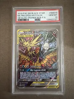 Pokemon TCG Moltres Zapdos Articuno GX SM210 Hidden Fate Promo Card PSA 10 - Image 1