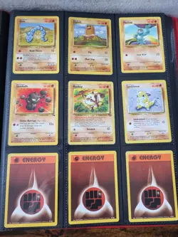 WOTC 1999 Holo Rare Pokemon Card Bundle Base Set Jungle Fossil Binder x81 Cards - Image 5