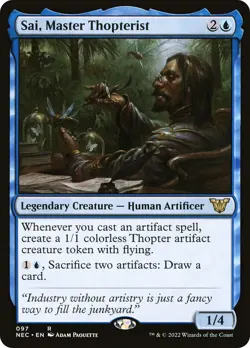 MTG Sai, Master Thopterist - Kamigawa: Neon Dynasty Commander #097 - Image 1