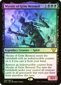 MTG FOIL Myojin of Grim Betrayal - Kamigawa: Neon Dynasty Commander #034 - Image 1