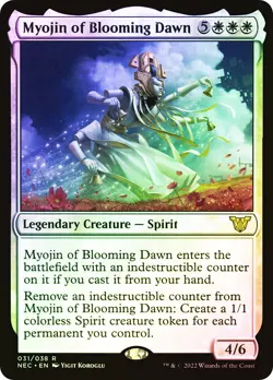 MTG FOIL Myojin of Blooming Dawn - Kamigawa: Neon Dynasty Commander #031 - Image 1
