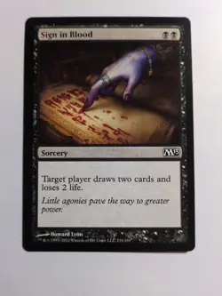 MTG Magic The Gathering - Sign in Blood - M13 (#110/249) Reg NM - Image 1