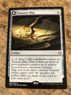 Treasure Map / Treasure Cove - Ixalan - Magic The Gathering MTG Rare 250/279 NM - Image 1