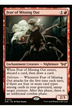 1x MTG Fear of Missing Out - Duskmourn Rare! NM Mint! Ships Fast. - Image 1