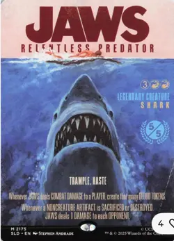 Mtg Jaws, Relentless Predator Secret Lair Regular Non Foil - Image 1