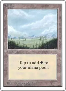 4x MTG Plains (B), Light Play, English Unlimited - Image 1