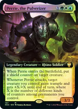 MTG FOIL Perrie, the Pulverizer Extended Art - Streets of New Capenna Commander - Image 1