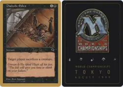 Diabolic Edict - Jakub Slemr - 1999 ~ Near Mint World Championship I MTG Magic U - Image 1