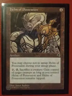 MTG Magic the Gathering Helm of Possession Tempest NM - Image 1