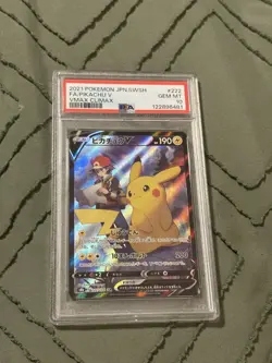 Pokemon Pikachu V 222/184 S8b: Vmax Climax Holo (Japanese) PSA 10 - Image 1