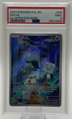 2023 POKEMON PAL EN-PALDEA EVOLVED ILLUSTRATION RARE #205 EISCUE PSA 9 - Image 1