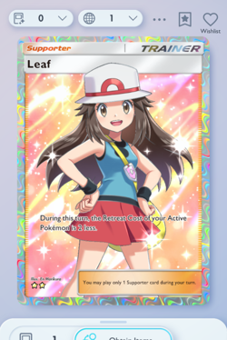 Pokemon TCG POCKET - Leaf Full Art 2⭐, Mythical Island, English - Image 1