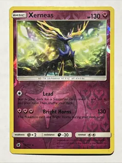 Pokemon TCG Sun & Moon Crimson Invasion - Xerneas - 73/111 Holo Rare - Image 1