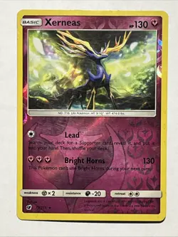 Pokemon TCG Sun & Moon Crimson Invasion - Xerneas - 73/111 Holo Rare - Image 2
