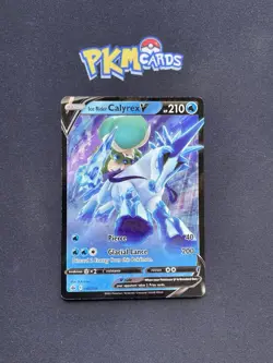 Pokemon TCG Ice Rider Calyrex V Chilling Reign 045/198 Ultra Rare LP. - Image 1