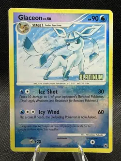 Glaceon 20/100 Pokemon Platinum Stamped Burger King Promo Reverse Holo HP - Image 1