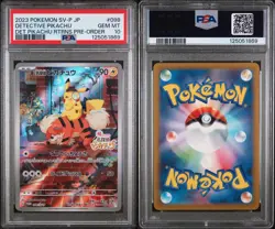 PSA 10 Detective Pikachu SV-P 098 Japanese Promo Pre-Order Pokemon - Image 1