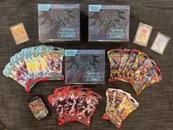 (x3) Pokemon TCG Mega Evolution Phantasmal Flames Elite Trainer Box +25 boosters - Image 1