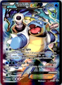 Pokemon TCG Blastoise EX XY122 Black Star Full Art Holo Promo MP (SKU 1-1) - Image 1