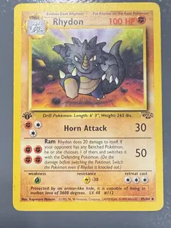 Pokemon Jungle #45/64 Rhydon First Edition Lightly Played - Image 1
