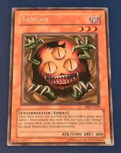 SANGAN # MRD-G069 Rare Yu-Gi-Oh Metal Raiders 2002 Deutsch Mint Vintage - Image 1