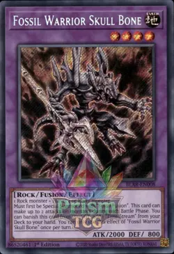 1st ed Fossil Warrior Skull Bone secret rare BLAR-EN008 Yugioh - Image 1