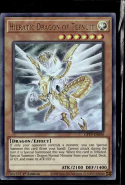 YuGiOh Hieratic Dragon of Tefnuit - GFTP-EN050 - Ultra Rare - 1st Edition - Image 1