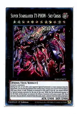 Super Starslayer TY-PHON - Sky Crisis RA04-EN072 Secret Rare 1st Edition Yugioh - Image 1