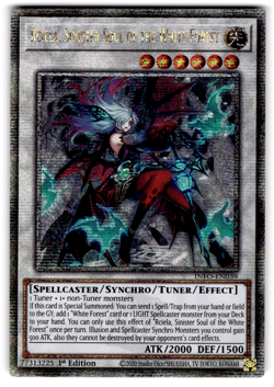 YUGIOH RCIELA SINISTER SOUL OF THE WHITE FOREST QUARTER CENTURY NM INFO-EN039 - Image 1
