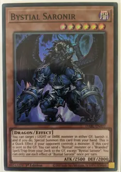 YuGiOh Bystial Saronir Super Rare 1st Edition DABL-EN007 - Image 1