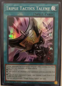 YuGiOh Triple Tactics Talent Super Rare 1st Edition RA01-EN063 - Image 1