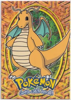 Pokemon Dragonite #149 TOPPS Black Logo No. E12/12 English TV Movie Card - Image 1
