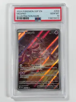 Pokemon Cards Mesprit 204/191 PSA 10 Surging Sparks Scarlet & Violet GEM MINT - Image 1