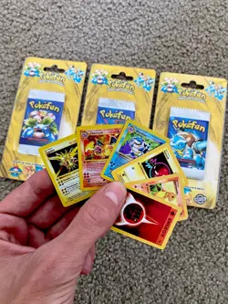 Novelty MINI 1st Edition "Pokefan" cards - Base Set blister/booster packs - Image 1